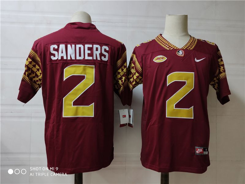 Men Florida State Seminoles FSU #2 Sanders Red 2024 Nike Vapor NCAA Jersey->ncaa teams->NCAA Jersey